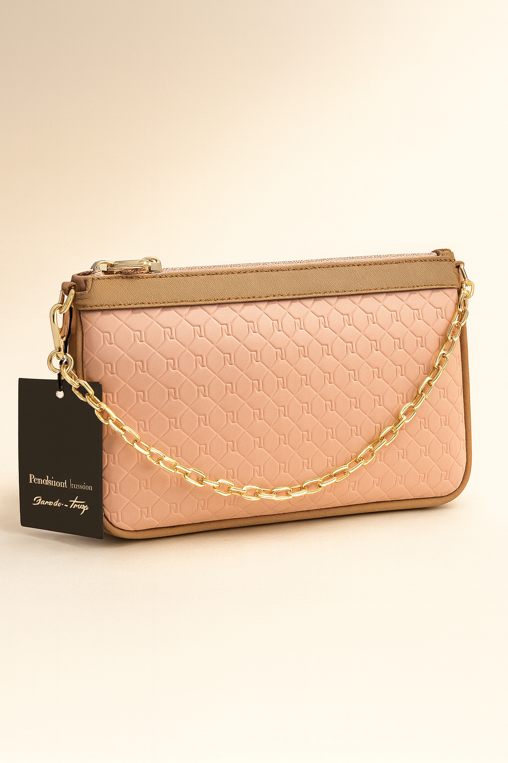 Blush Chain Wristlet Clutch