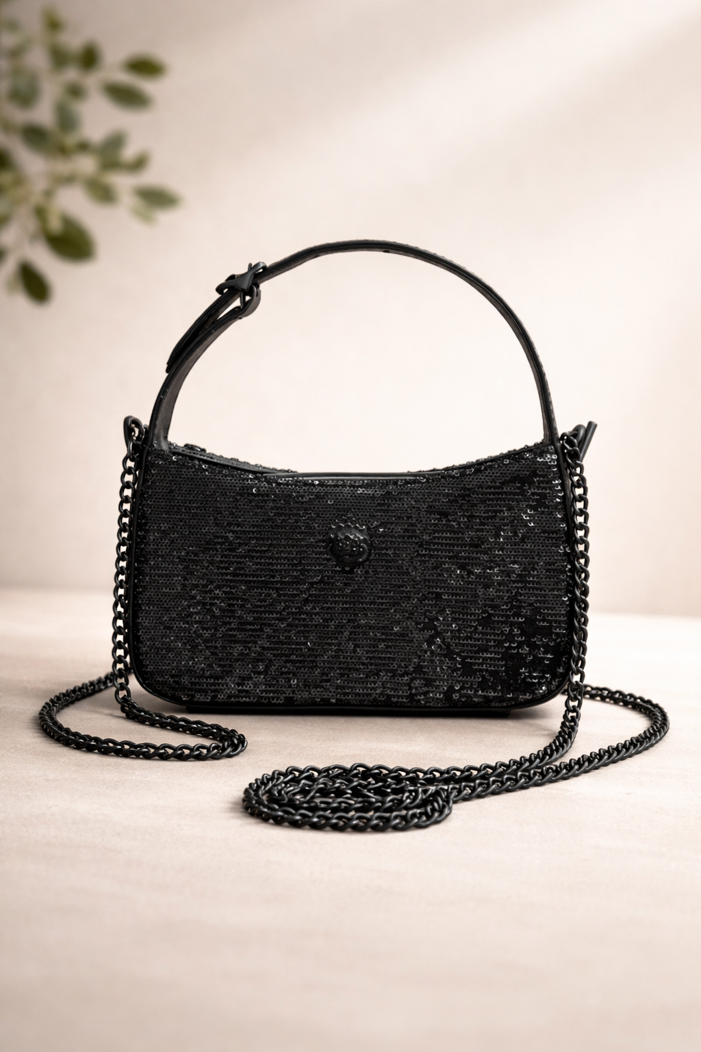 Midnight Sparkle Mini Shoulder Bag