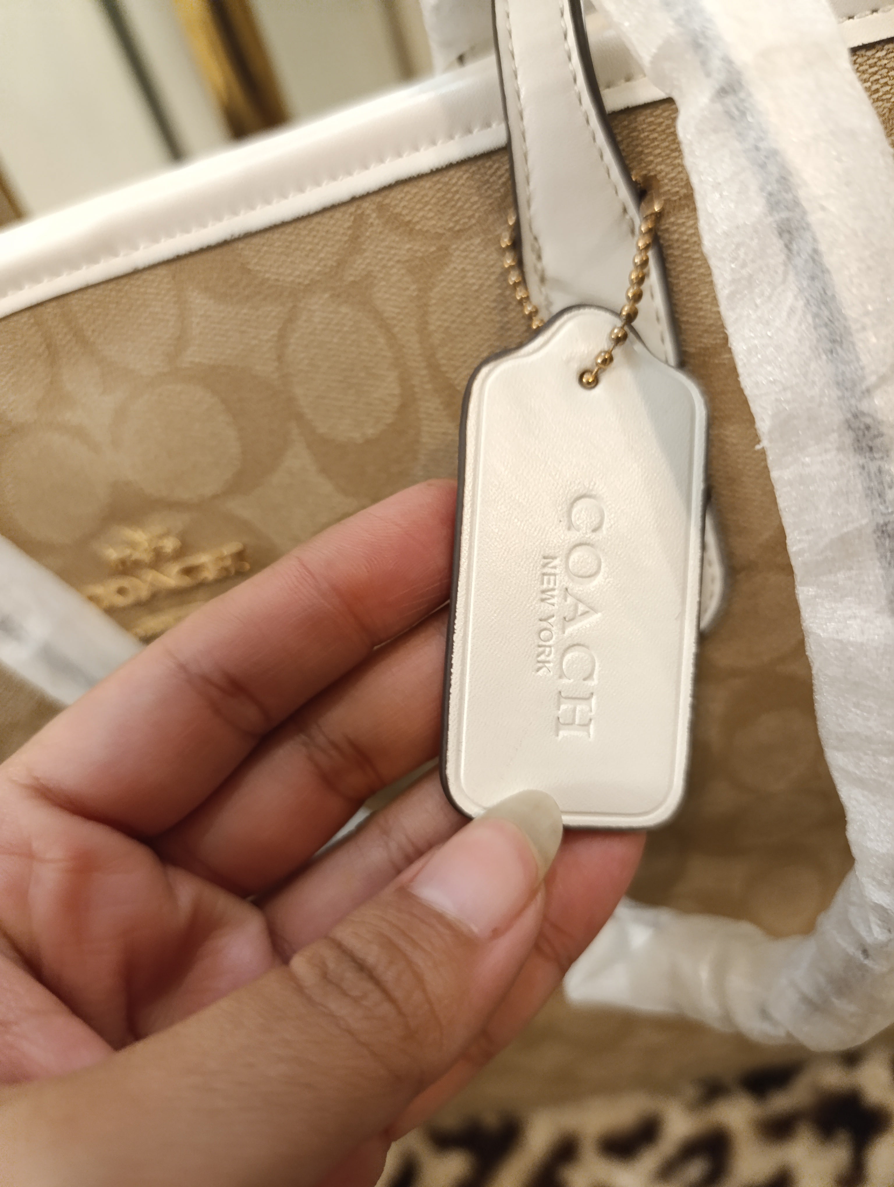 Coach signature tote